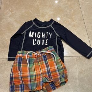 Polo by Ralph Lauren swim trunks and sun shirt